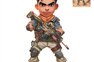create fun and colorful cartoon illustrations