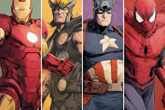 draw you dc or marvel style comic book and superhero