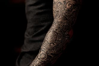 create a tattoo design of tattoo sleeve
