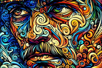 draw illustration expresionism art, abstract