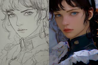 draw semi realistic character