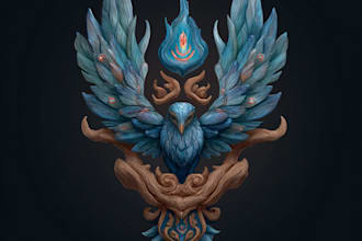 hand paint fantasy logo