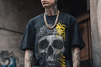 design a modern t shirt streetwear apparel for your brand
