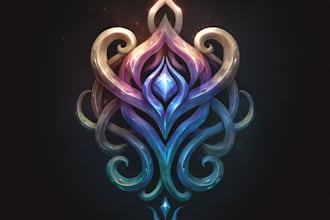 make a professional fantasy, rpg, medieval and rustic logo
