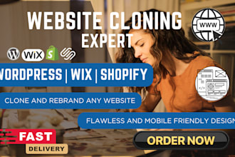 flawlessly clone copy redesign your wix squarespace shopify wordpress website