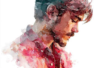 create watercolor, animated, heart portrait