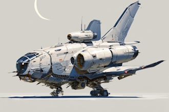 create spaceship concept art for you