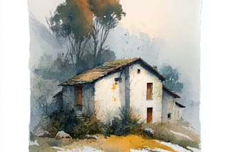 paint original watercolor landscape painting