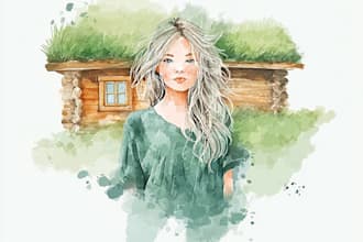 do custom watercolor paint illustration or clipart in digital form