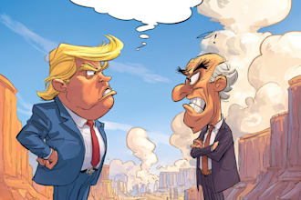 draw political cartoon and comic strip