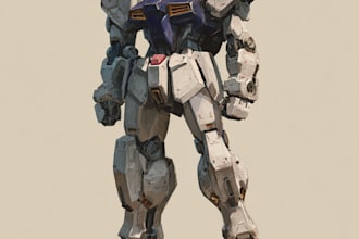 design any type of robot, armor or mecha in line art