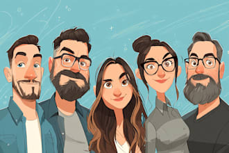 do unique caricature cartoon and mascot logo business