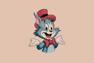 design the best vintage retro cartoon mascot