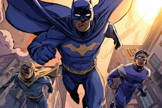 illustrate your original superhero comic story
