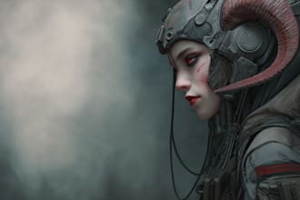 create fantasy, sci fi, character with hyperrealistic style