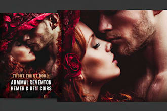 create a professional romance or steamy book cover design