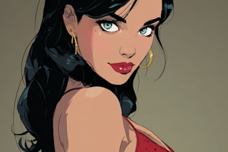 draw comic book cartoon and custom illustration digital art