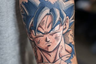 make anime tattoo design