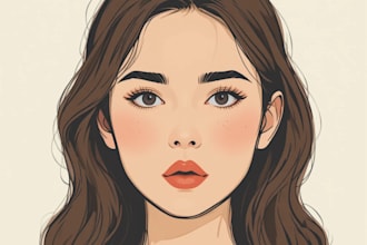 draw flat minimalist vector portrait from your photo