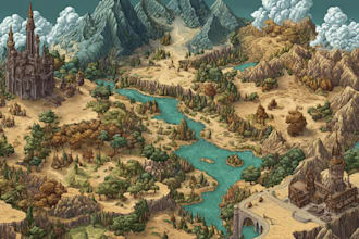 draw a custom map for fantasy, scifi, book or boardgame