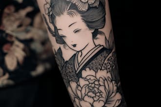 design professional japanese, asian style tattoo design