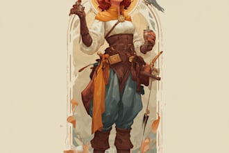 draw your custom dnd character illustration