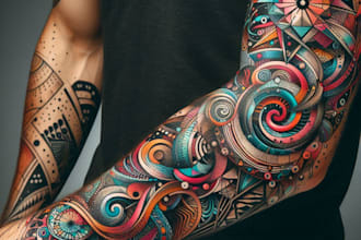 create an abastract concept tattoo design for you