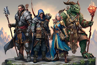 create stunning dnd party illustrations for your adventuring