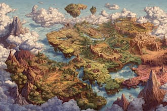 draw fantasy map illustration