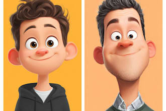 create flat vector illustration or cartoon character