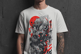 draw truck logo and illustration for tshirt