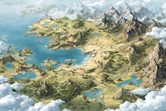 draw a unique dnd rpg battle map