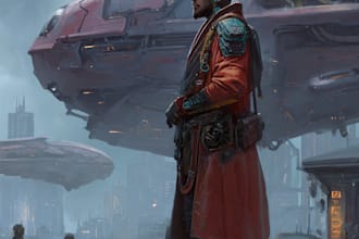 sci fi character illustration or sci fi character