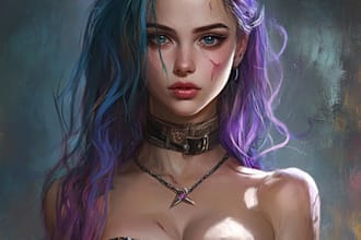 make game character art illustration for you