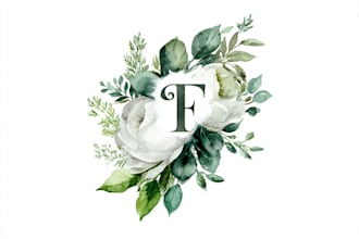 design watercolor floral and botanical logo