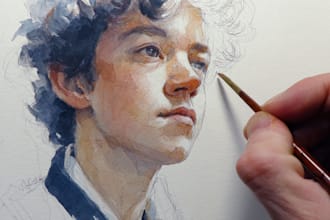 draw outstanding watercolor portrait