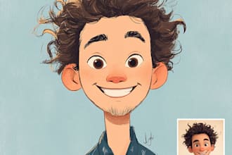 draw a cartoon portrait