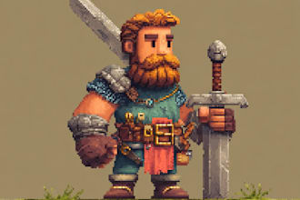 design a 2d pixel art character for your game