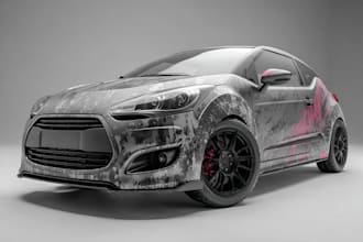 attractive car wrap design and vehicle wrap design