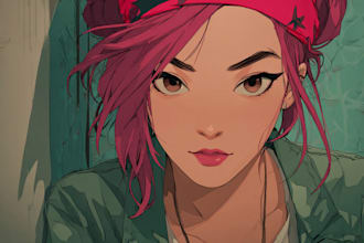 draw retro 80s 90s anime or manga style illustration