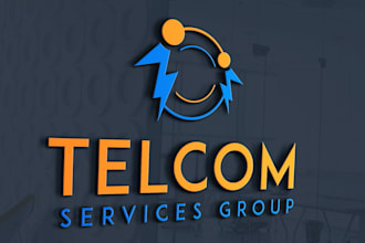 design beautiful telecom logo, 3d seal and golden label