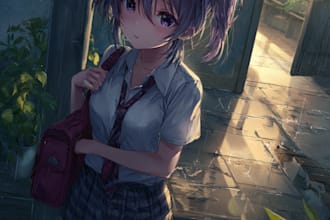 draw anime character an illustration