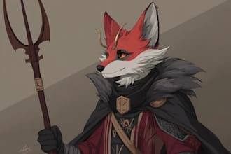 draw your furry art, fursona or anthro character