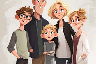 make a realistic family or group portrait from a photo