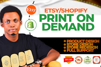 create etsy pod store with shopify, printify and apliiq