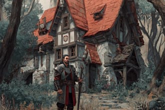 draw fantasy scifi custom characters and concept