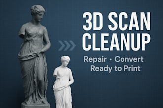 clean, edit, and convert 3d scan files into printable stl or cad