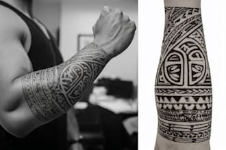 design a polynesian maori tribal tattoo