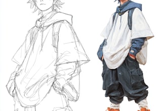 create anime and manga character illustration