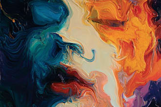 draw abstract painting art or color abstract art